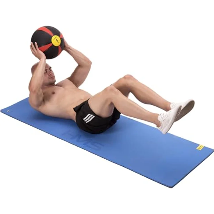 HMS Medizinball 10 kg, 190 mm, strapazierfähiger Gummi für Kraft- und Koordinationstraining – Bild 4