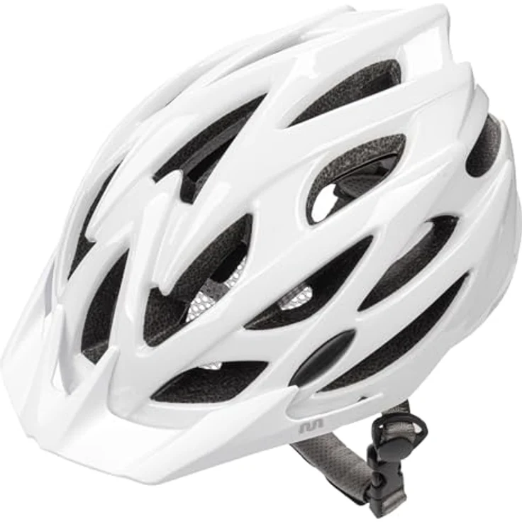 meteor® Marven Fahrradhelm, Shiny White, M (55-58cm), innovatives LUFTDURCHLASS-System, hygienisches Innenleben, PASSFORM-GRÖSSE System, schnellverschluss für sicheren Halt – Bild 2