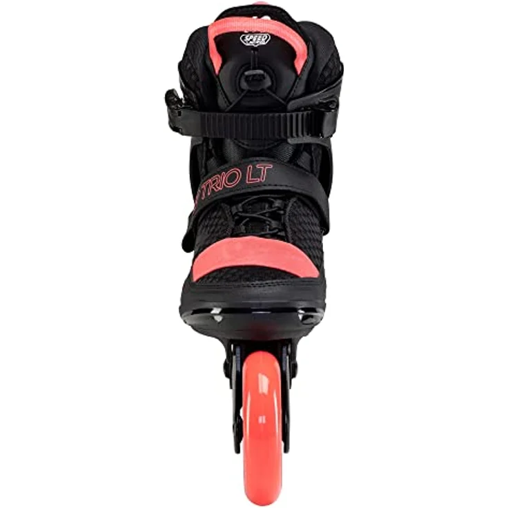 K2 Skates TRIO LT 100 SHORT CUFF, Unisex Inline Skates mit Original Softboot-Technologie, schwarz - coral, Größe EU: 42 – Bild 3