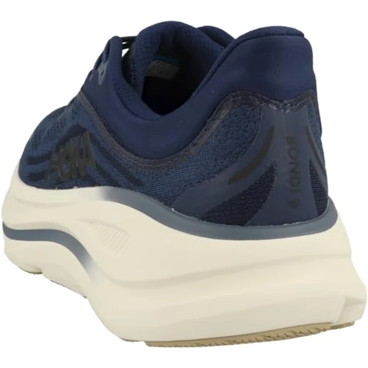 Hoka Bondi 9, Leichte Laufschuhe mit atmungsaktivem Mesh, stabilisierender Fersenkappe und 5 mm Sprenung, Blau, Gr. 48 – Bild 6