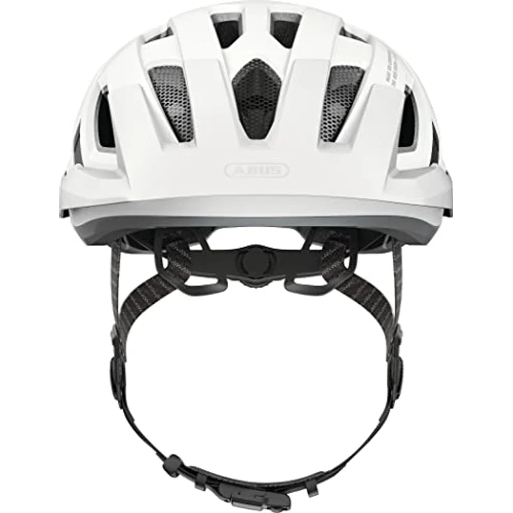 ABUS Stadthelm Urban-I 3.0 ACE - sportlicher Fahrradhelm mit LED-Rücklicht, verlängertem Schirm und Magnetverschluss - Weiß, Größe S – Bild 1