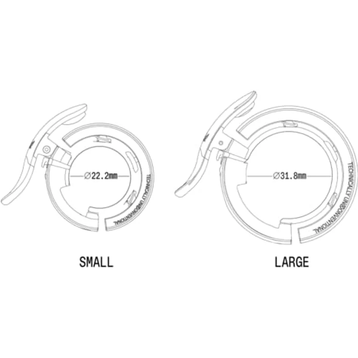 Knog Oi Prima Fahrradklingel, robuste Klingel für Kinderfahrräder, grau, 23,8-31,8 mm – Bild 4