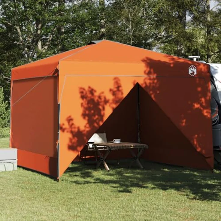 vidaXL Oranger Pavillon, 300 x 300 cm, Oxford-Gewebe mit PA-Beschichtung, schnell aufzubauen, langlebig für Partys und Events – Bild 2