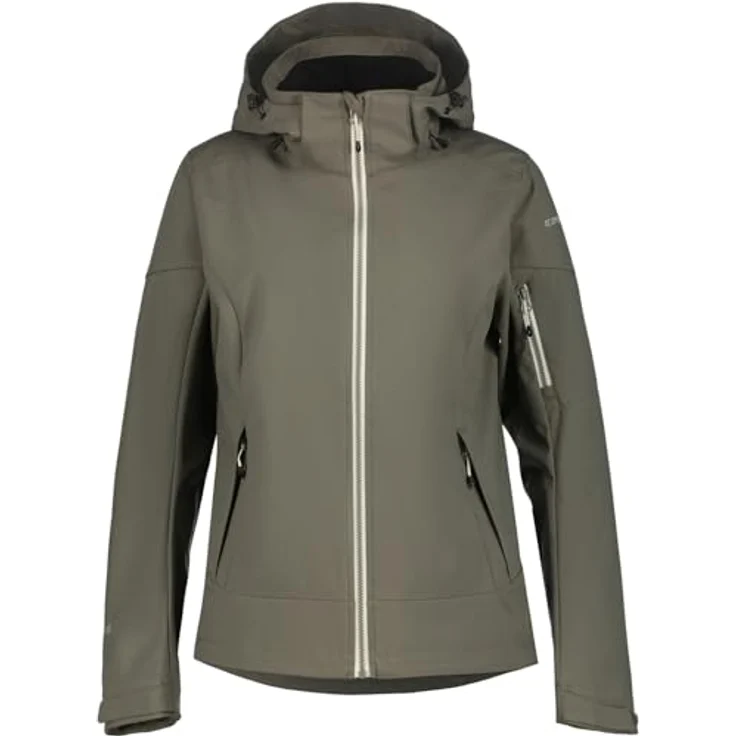 Icepeak Bathgate Granit, Softshellskijacke mit A.W.S Active-Technologie, wind- und wasserdicht, schwarz – Bild 1