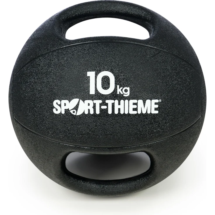 Sport-Thieme Medizinball Dual Grip, 10 kg, 280 mm, schwarz, rutschfest und abwaschbar