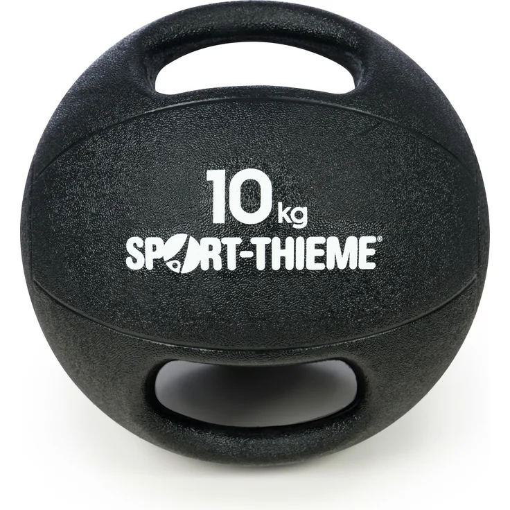 Sport-Thieme Medizinball Dual Grip, 10 kg, 280 mm, schwarz, rutschfest und abwaschbar