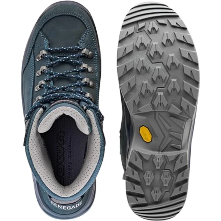 LOWA RENEGADE EVO GTX MID Ws, Wanderschuh mit Nubukleder und GORE-TEX® Futter, Stahlblau/Alt Rosa, Größe 42.5 – Bild 7