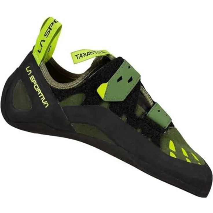 LA SPORTIVA Tarantula Kletterschuh, vielseitig und robust für Einsteiger, Olive/Neon, Größe 39