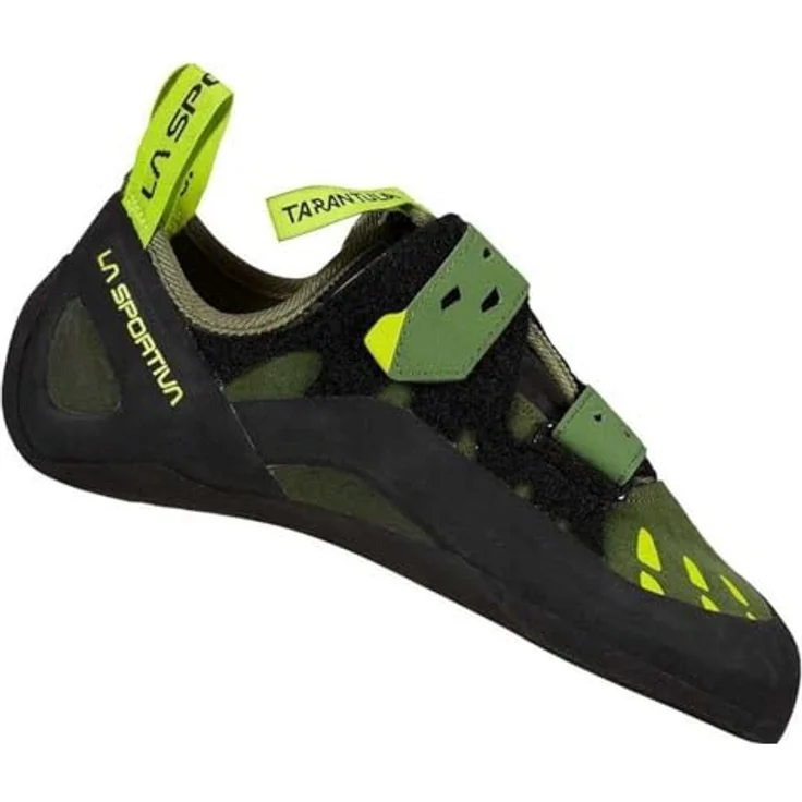 LA SPORTIVA Tarantula Kletterschuh, vielseitig und robust für Einsteiger, Olive/Neon, Größe 39