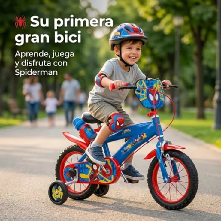 Toimsa Kindervelo 12" Spiderman, Kinderfahrrad für Jungen ab 3 Jahren, aus Eisen – Bild 8