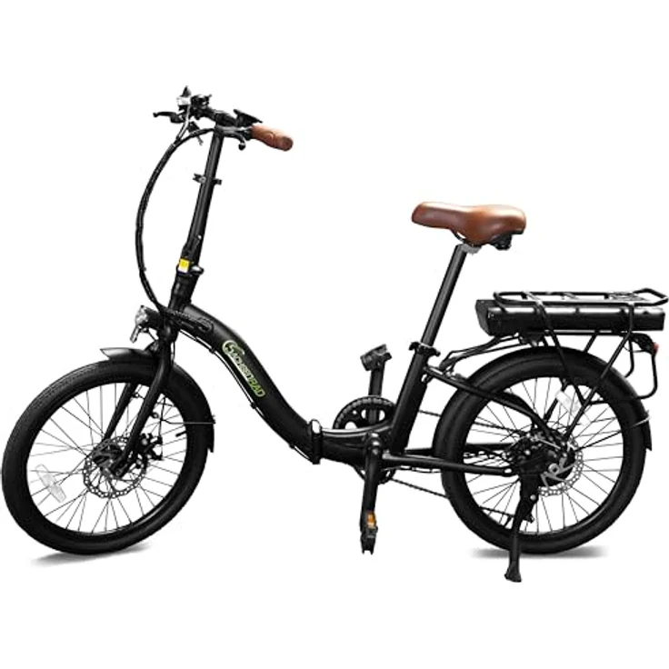 SachsenRAD E-Folding Bike F2 Farmers 20 Zoll elektrisches Fahrrad Faltbar, 470 Wh Akku bis 130 km Distanz, Damen Herren Elektrofahrrad Ebike mit StVZO-Zulassung, Schwarz. – Bild 5