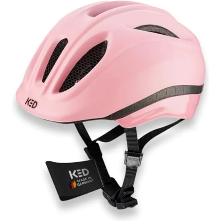 KED Kids Youth Meggy III Trend Fahrradhelm, Flamingo Pink, S (46-51cm) - Made in Germany, MAX Shell-Technologie, Verstellbares System, Insektenschutznetz – Bild 2