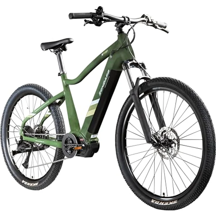 ZÜNDAPP X900 E Bike, Mountainbike 27,5 Zoll Pedelec mit 10 Gang Shimano Schaltung, Mittelmotor, khaki, 46 cm – Bild 1