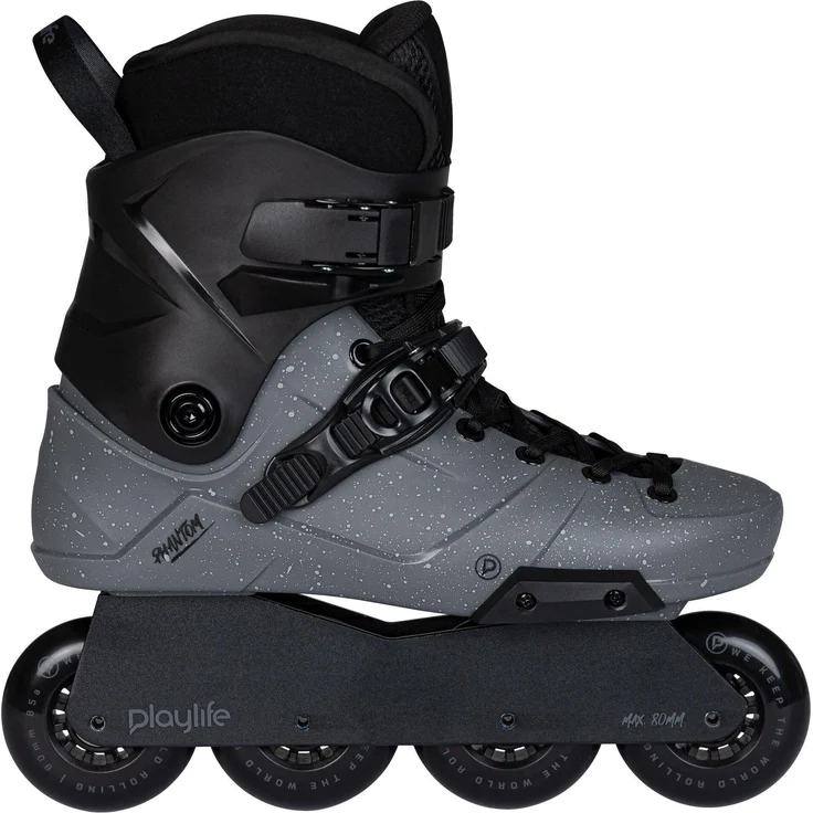 POWERSLIDE Playlife Urban Skates Phantom 80, schwarze Freizeit-Rollschuhe für Erwachsene mit ABEC 7 Kugellagern und 85A Rollenhärte
