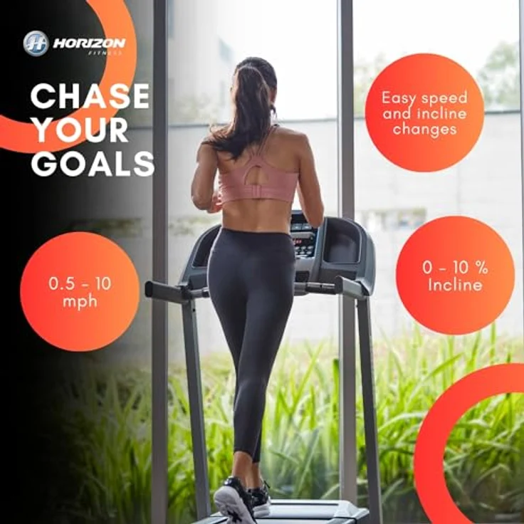 Horizon Fitness eTR5.0 Laufband mit starkem 2 PS Motor, Bluetooth-fähige Lautsprecher, gelenkschonend, FeatherLight Folding, schwarz – Bild 4