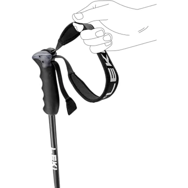 Leki Pro G, Skistöcke (115 cm) mit PAS-Griff, Aluminium HTS 6.0 Schaft, rutschfester Sicherheitstriemen und Renn-/Trekkingkorb – Bild 3