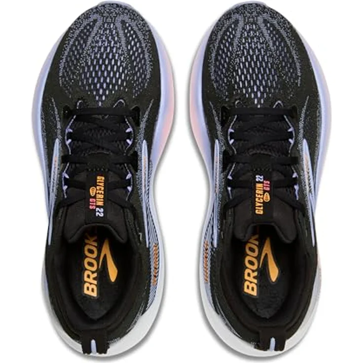 Brooks Glycerin GTS 22, Laufschuh mit Stickstoff-injizierter DNA Tuned Dämpfung, schwarz/blau/orange, Größe 9 – Bild 5