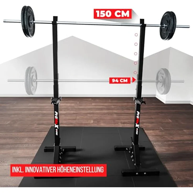 K-SPORT Kraftstation 2 x Langhantelständer, Squat-Rack für Langhanteltraining, max. Belastung 250 kg, pulverbeschichtet, Made in EU! – Bild 5