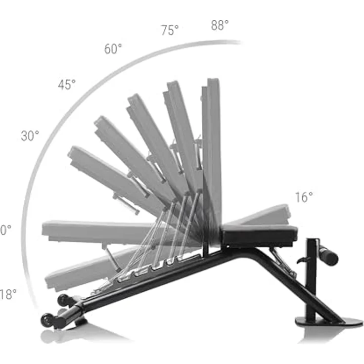 HAMMER Hantelbank Autark, Schrägbank und Flachbank, 450 kg Gewichtsbelastung, flexibel erweiterbar, ergonomisches Design für Home Gym – Bild 3