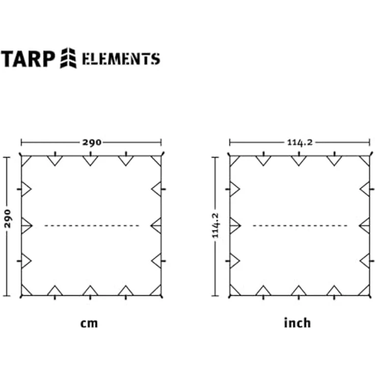 Wechsel Tarp, 290 x 290 cm Plane für verschiedene Anwendungen, Camouflage-Muster, 0.97 kg – Bild 2