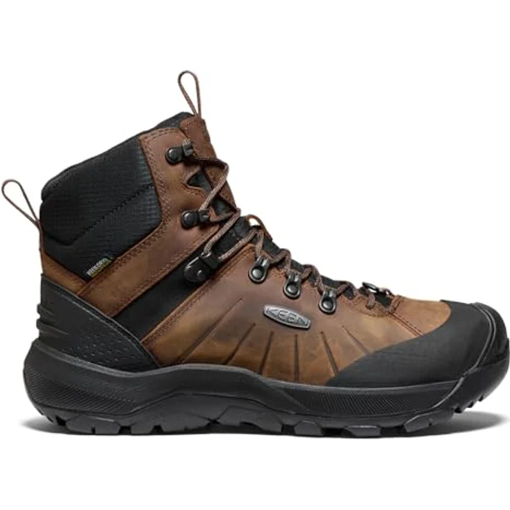 Keen Revel IV Mid Polar, Wasserdichter Wanderschuh aus Nubukleder und Mesh, thermische Einlegesohle für -32 °C, Dark Earth/Caramel Cafe, Größe EU 44 – Bild 3