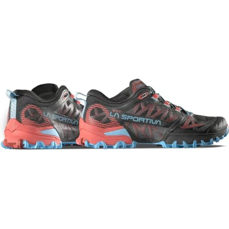 LaSportiva Bushido III Woman GTX, stabiler Laufschuh mit GORE-TEX Membran und FriXion® Red Sohle, Black/Hibiscus, Größe 39 – Bild 5