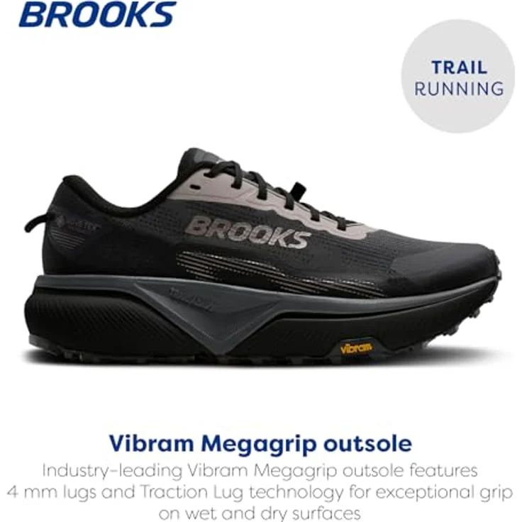 Brooks Cascadia 20 GTX, All-Terrain-Laufschuhe mit GORE-TEX Membran, Black/Ebony/Nocturnal, Größe 45.5 – Bild 2