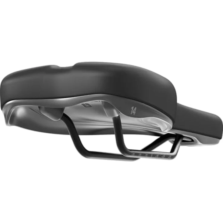SQlab Sattel 601 Ergolux 2.0, Trekking & City Fahrradsattel mit 16 cm Breite, Druckentlastung und hohe Belastbarkeit bis 130 kg, Schwarz – Bild 2