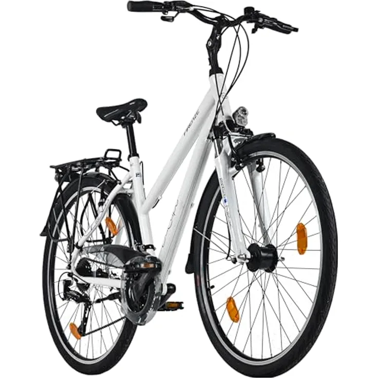 DACAPO Trekkingrad Damen Firenze 200, 28'', weiß, 24 Gänge, RH 48 cm, V-Brakes, SHIMANO Kettenschaltung, Federgabel, StVZO Beleuchtung