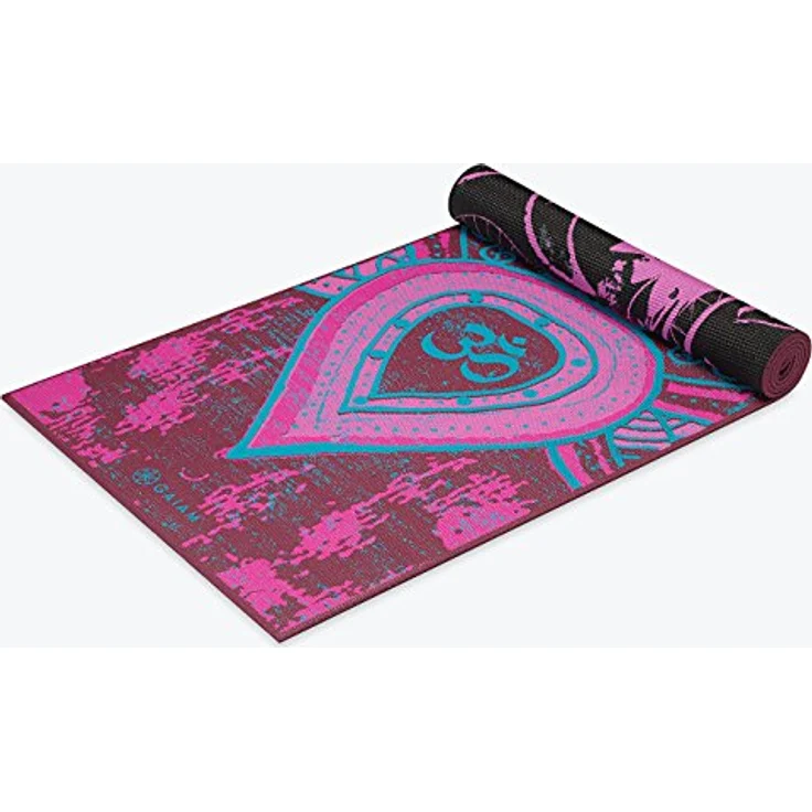 Gaiam Yogamatte, 6 mm, reversibel mit rutschfester Struktur, Design – Bild 3