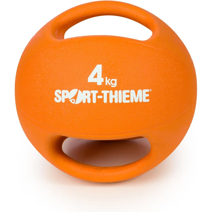Sport-Thieme Medizinball mit Griff, 4.36 kg, 240 mm, orange, rutschfest und abwaschbar