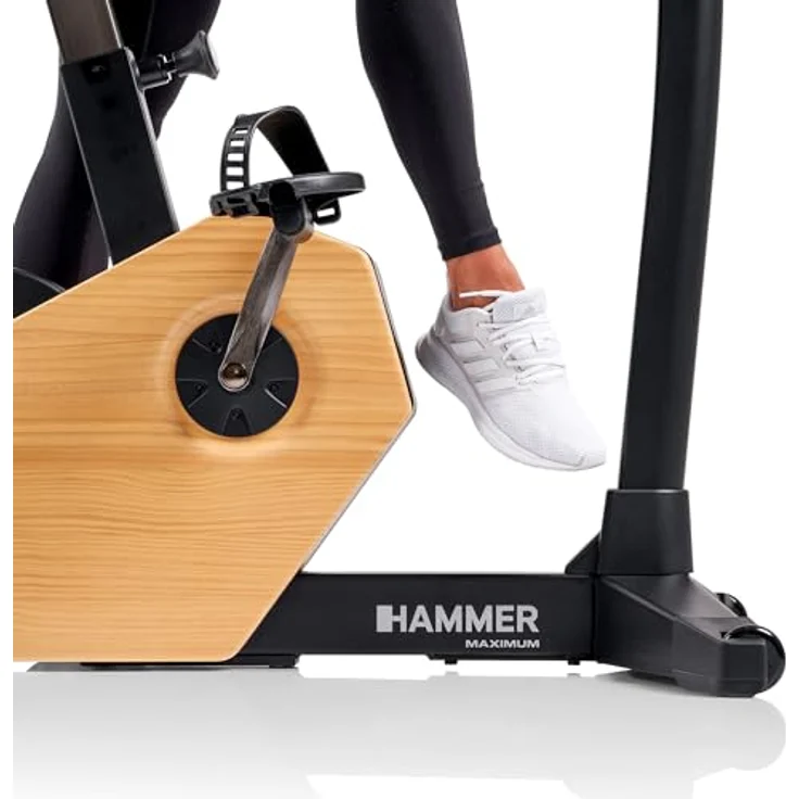 HAMMER Ergometer Spheris 4.0 NorsK, Echtholz-Design, 10 kg Schwungmasse, 10,1″ Touchdisplay, kompatibel mit Kinomap und Zwift, bis 180 kg belastbar – Bild 4