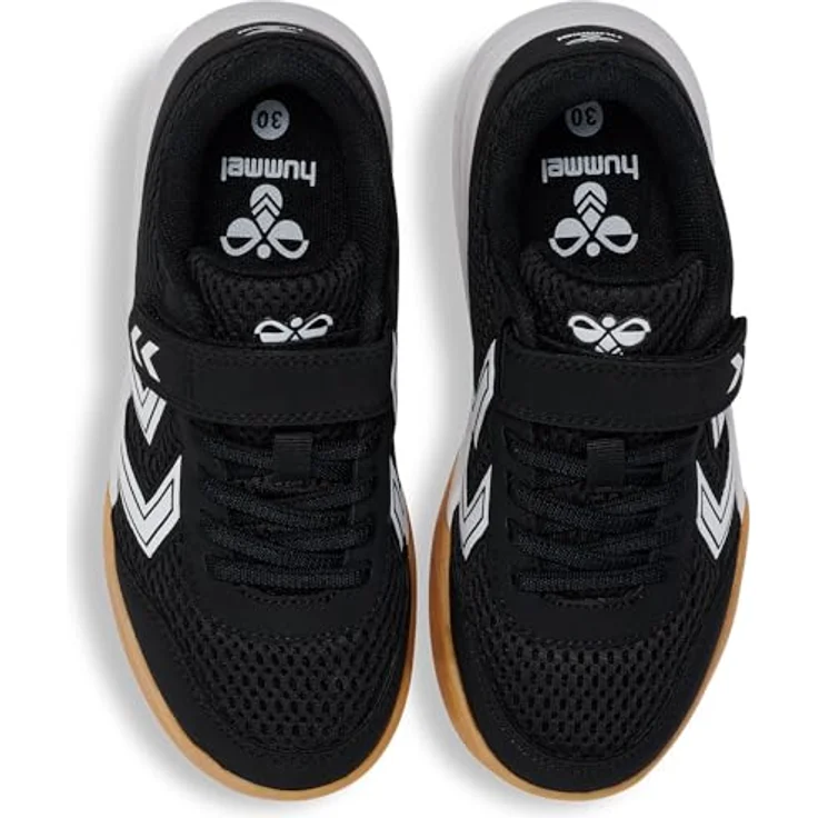 Hummel Multiplay Flex VC Jr, Laufschuhe mit Klettverschluss und TPR-Außensohle, schwarz/weiß – Bild 4