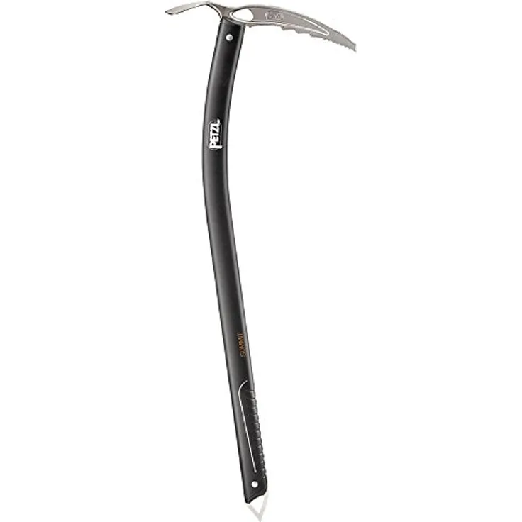 PETZL Eispickel Summit, Schwarz, 52 cm, leichter Pickel mit schwerem Kopf