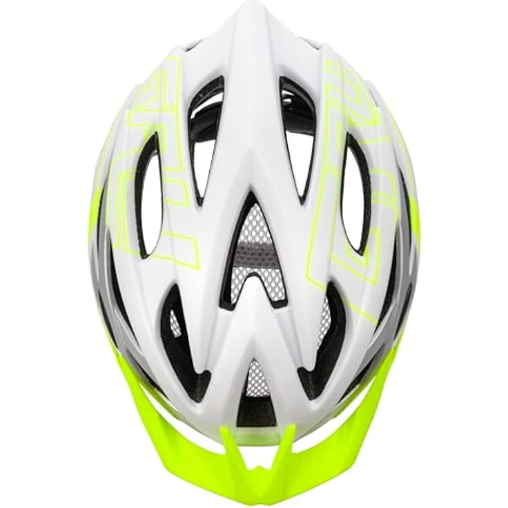 meteor GRUVER MTB Fahrradhelm, für Herren, Damen und Kinder, Größe M (55-58 cm), weiß/grün – Bild 7