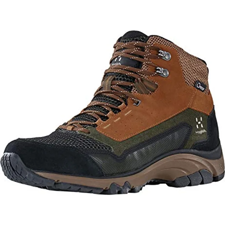 Haglöfs Skuta Mid Proof Eco, wasserdichte Wanderschuhe für Männer, Farbe oak/deep woods, Größe 10,5