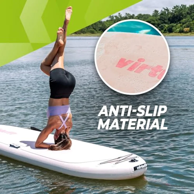VirtuFit Supboard Cruiser 305, aufblasbares Stand Up Paddle Board in Sandbeige mit Kajak-Sitz, 180 kg Tragfähigkeit, inkl. Paddel und Zubehör – Bild 9