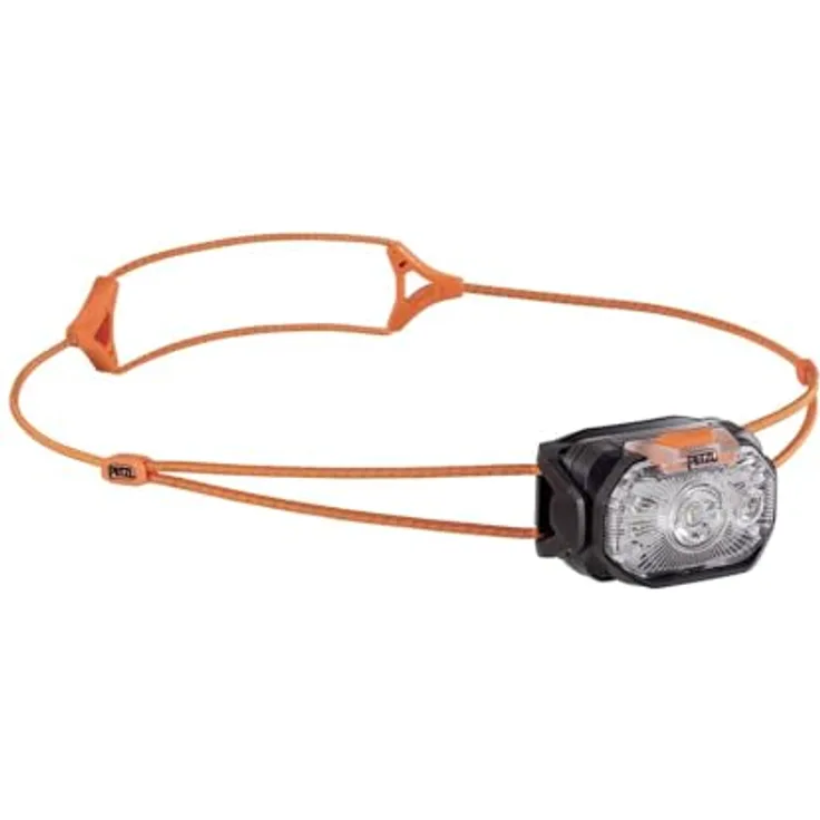 PETZL SWIFT LT, Ultraleichte Stirnlampe mit 380 Lumen, USB-C wiederaufladbar, schwarze Farbe