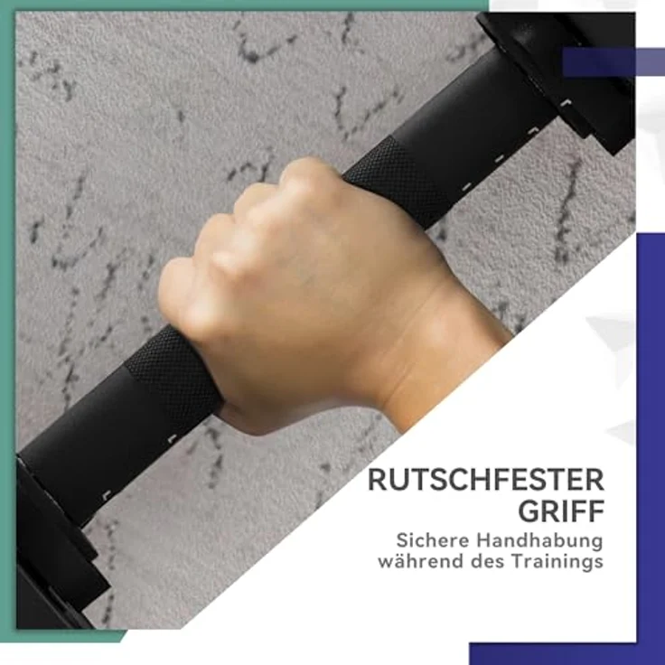 SPORTNOW 2-in-1 Hantel Set, verstellbar bis 20 kg mit 12 Hantelscheiben, bodenschonend für Krafttraining und Fitness, Schwarz – Bild 5