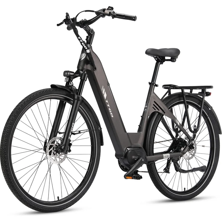 VANKEL E-Bike Cityrad C7 SE, 28 Zoll, 140 km Reichweite, 75 Nm Mittelmotor, 9-Gang Shimano, Lockout-Federgabel, 648Wh Akku