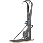 Half Human Air Ski mit Floor Mount, Ski-Ergometer mit 10 Luftwiderstandsstufen, Bluetooth-Konnektivität und 5-Zoll-LCD-Display