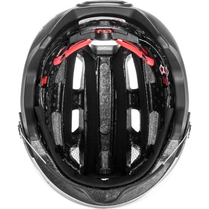 Uvex Sports Velohelm finale Visor, matt schwarz, verstellbar 52-57 cm, mit Visierscheibe und 19 Belüftungsöffnungen – Bild 4