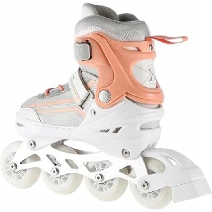 Nils Extreme Inline Skates 2in1 - Rollerblades mit ACEB7-Lager - Verstellbar 29-33 - Grau und Orange - NH18190 – Bild 6