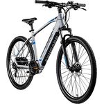 ZÜNDAPP E Bike Mountainbike 29 Zoll Damen Herren 170-190 cm | Elektro Fahrrad 24 Gänge hydraulische Scheibenbremse | E-Bike Elektrofahrrad MTB Ebike Pedelec Z808 Silber/blau 48 cm - Preisvergleich