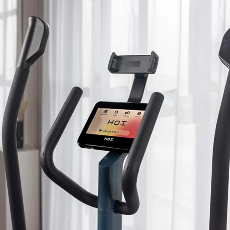 Kettler HOI Cross Pro Crosstrainer Stone, 7-Zoll-Touch-Konsole, 600 Watt, Induktionsbremse, Smartphone- und Tablethalterung – Bild 4