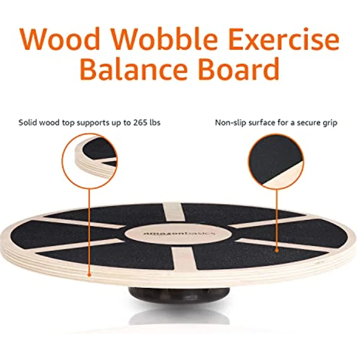 Amazon Basics Balancebrett aus Holz, Schwarz – Bild 4