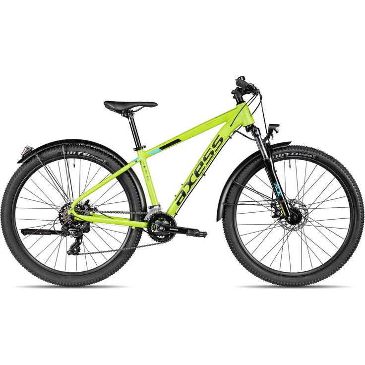 Axess Mountainbike SANDEE ATB, 16 Gang Kettenschaltung mit Shimano RD-TX800-7, mechanische Scheibenbremse, grün