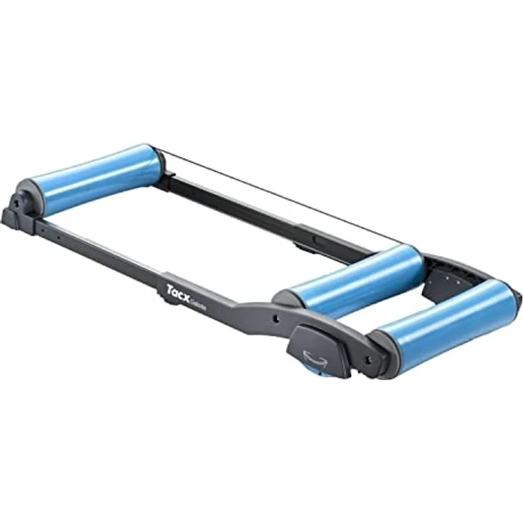 Tacx Galaxia Rollentrainer T1100, Schwarz/Blau, Einheitsgröße mit stabiler Rolle für optimales Training