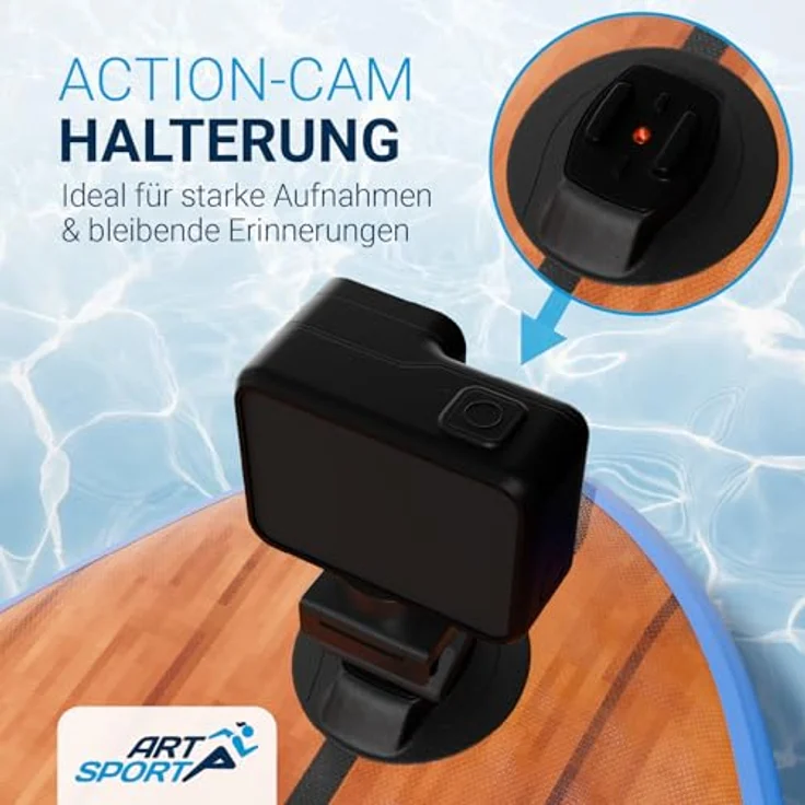 ARTSPORT® Stand Up Paddling Board Set Beach Rocker, aufblasbar 320 cm, mit Kajaksitz, Action-Cam Halterung, Zubehör und 150 kg Tragkraft – Bild 5