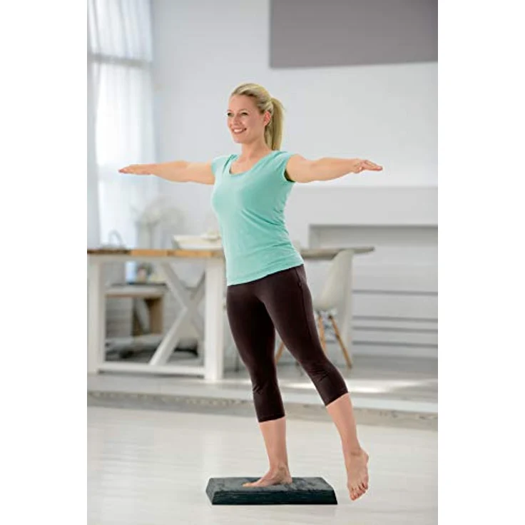 SISSEL Fit Marmoriert Balance Pad, schwarz, 50 x 41 6 cm EU - Koordinations- und Gleichgewichtstraining, rutschfest, belastbar bis 120 kg – Bild 2